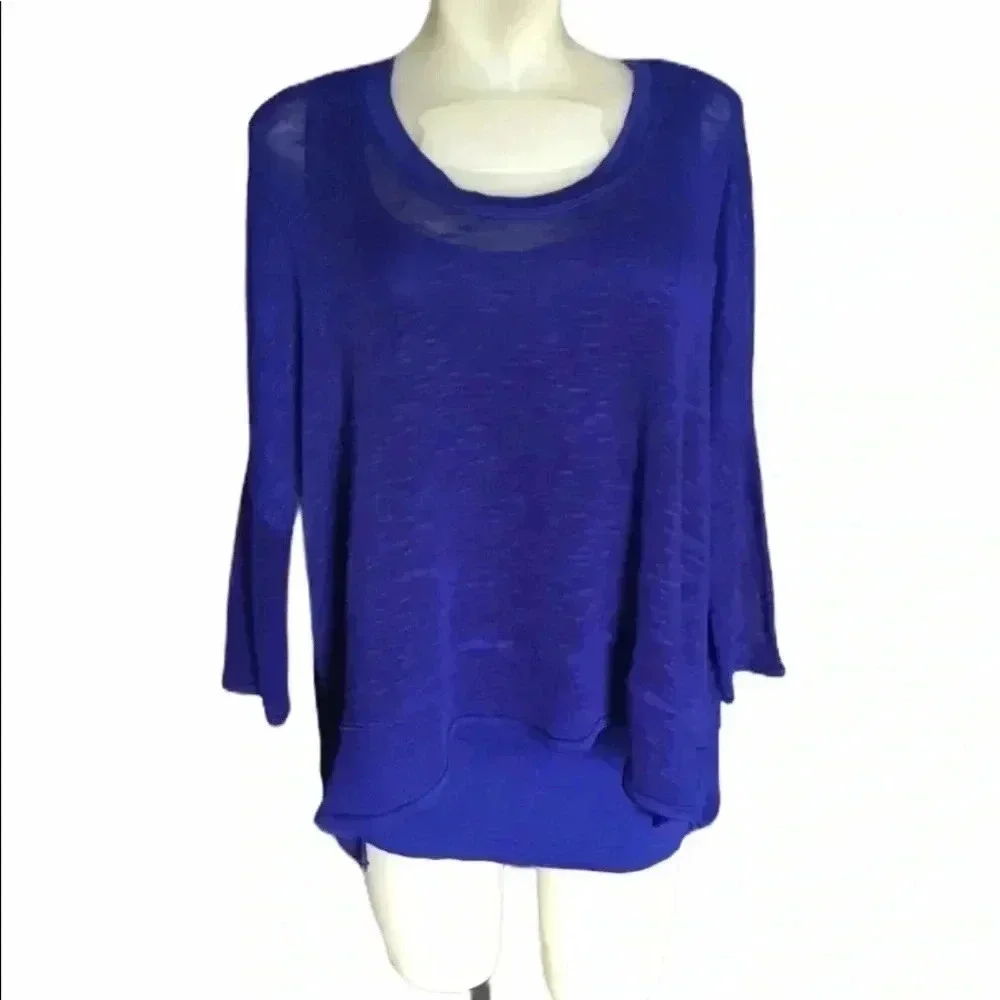 Gorgeous Blue Oversized Lightweight Sweater & Tank